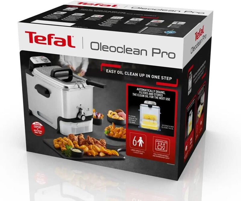 Tefal FR804140 New Oleoclean Pro Fryer 2300W Easy Clean Fryer 3.5L