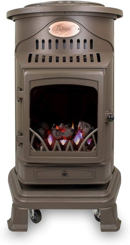 Provence Portable Gas Heater Brown Real Flame Effect Calor Gas - Northern Ireland ONLY Collection or Delivery