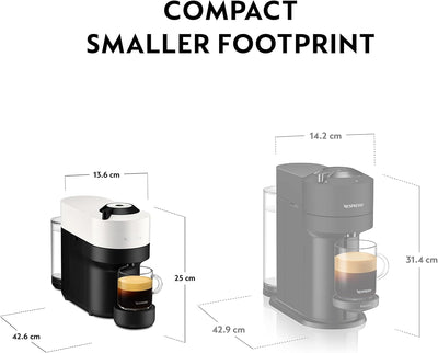Nespresso Vertuo Pop Coffee Pod Machine By Krups Coconut White XN920140