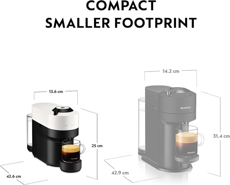 Nespresso Vertuo Pop Coffee Pod Machine By Krups Coconut White XN920140