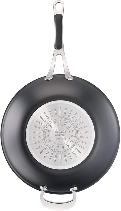 Tefal Jamie Oliver Cook's Classics Hard Anodised Wok 30cm Induction Wok H9128835