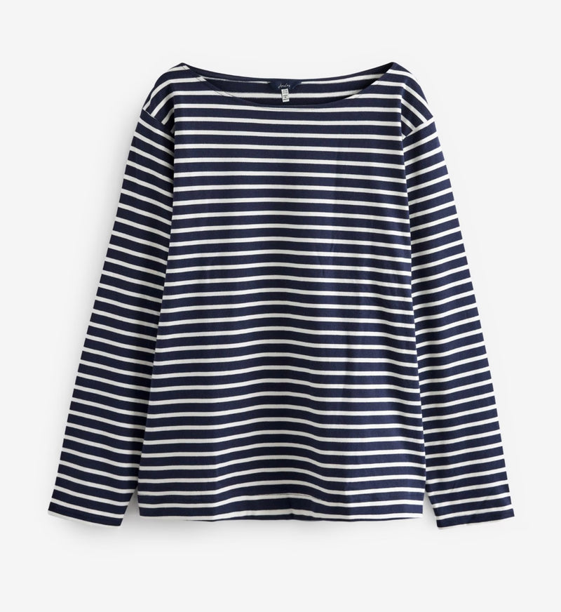 Joules Women’s New Harbour Boat Neck Breton Top - Navy Creme