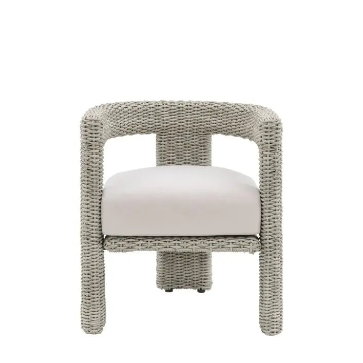 Hvar Concrete 6 Seater Round Dining Set