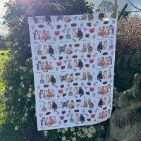 Alex Clark Cats And Cakes Tea Towel