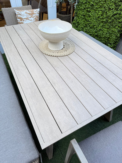 Vienna Contemporary Picnic Set Aluminium Wood Effect Set