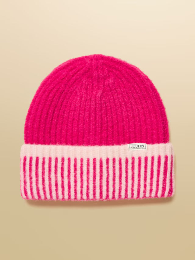 Joules Kids Kids Wanderer Bright Pink Beanie Hat