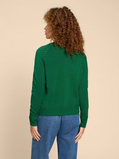 White Stuff Ladies Lulu Cardigan  in Dark Green, Cardi