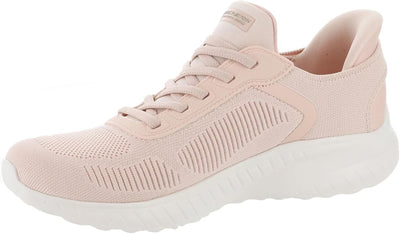 Skechers Ladies Slip-In Trainers Bobs Squad Chaos - Current Muse - Light Pink