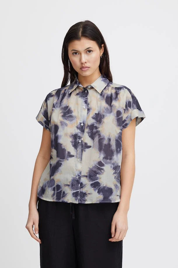 ICHI Ihemmeretta Woman’s Shirt Tie Dye AOP, Emmeretta