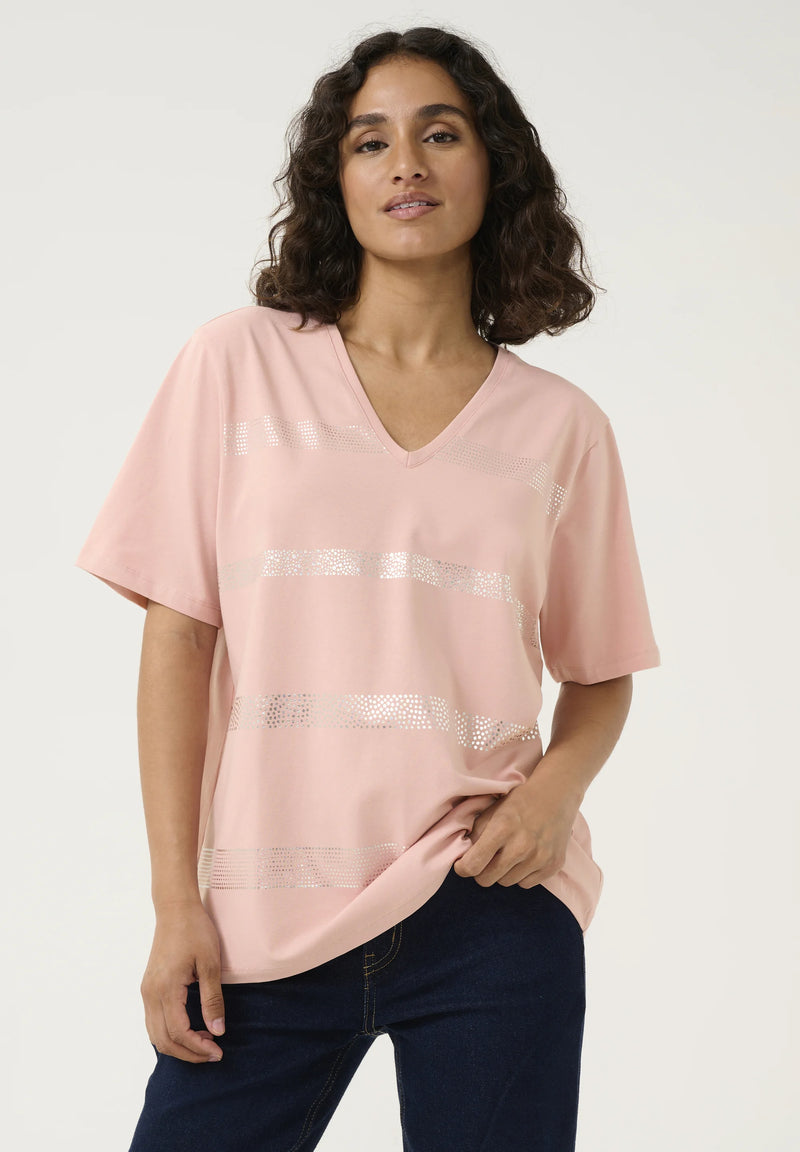 Culture CUfunja Gith Shine Tshirt Pale Mauve, Funja