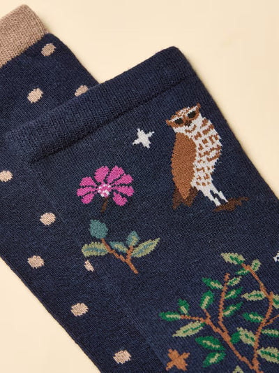 Joules Everyday 2 Pack Socks - Navy Wood