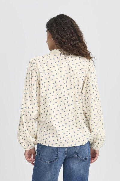 Ichi Women’s Ihvinola Shirt in Blue Mirage Dot