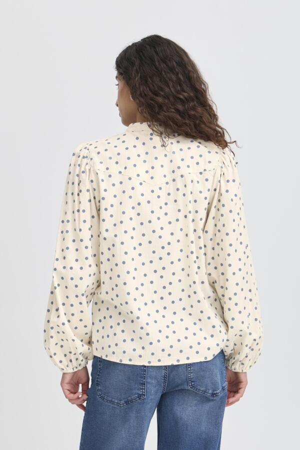 Ichi Women’s Ihvinola Shirt in Blue Mirage Dot