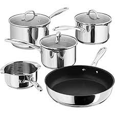 Stellar Profile Draining Saucepan Set 5 Piece