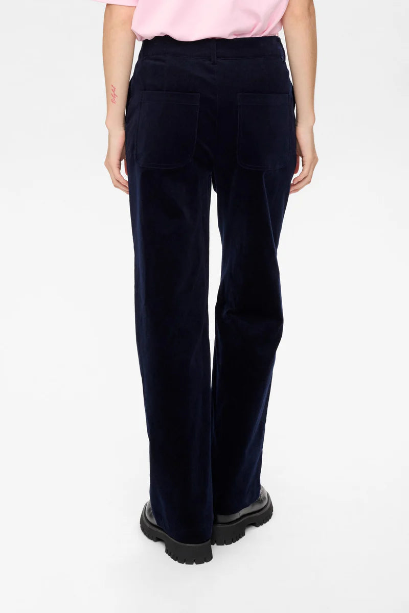 Numph Ladies Nujoanna Pants In Dark Sapphire, Trousers