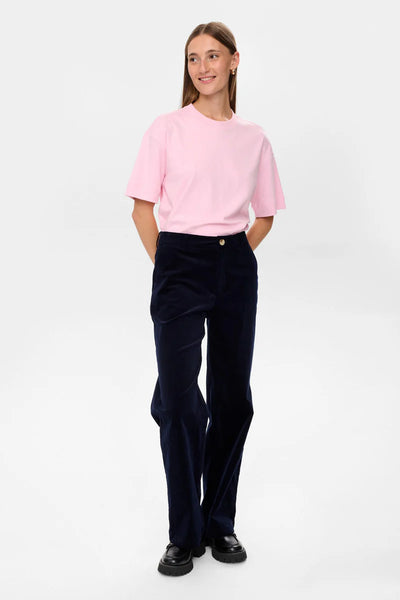 Numph Ladies Nujoanna Pants In Dark Sapphire, Trousers