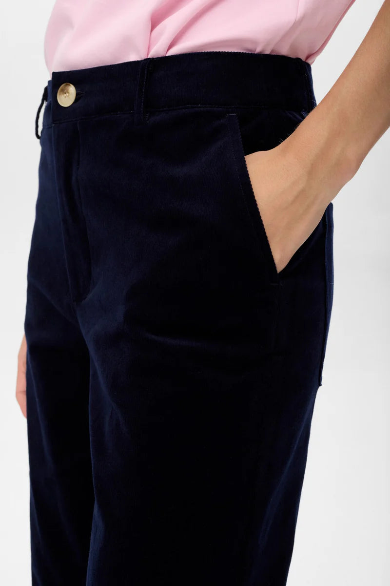 Numph Ladies Nujoanna Pants In Dark Sapphire, Trousers