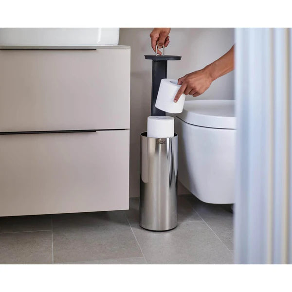 Joseph Joseph EasyStore Luxe Stainless Steel Concealed Toilet Roll Holder