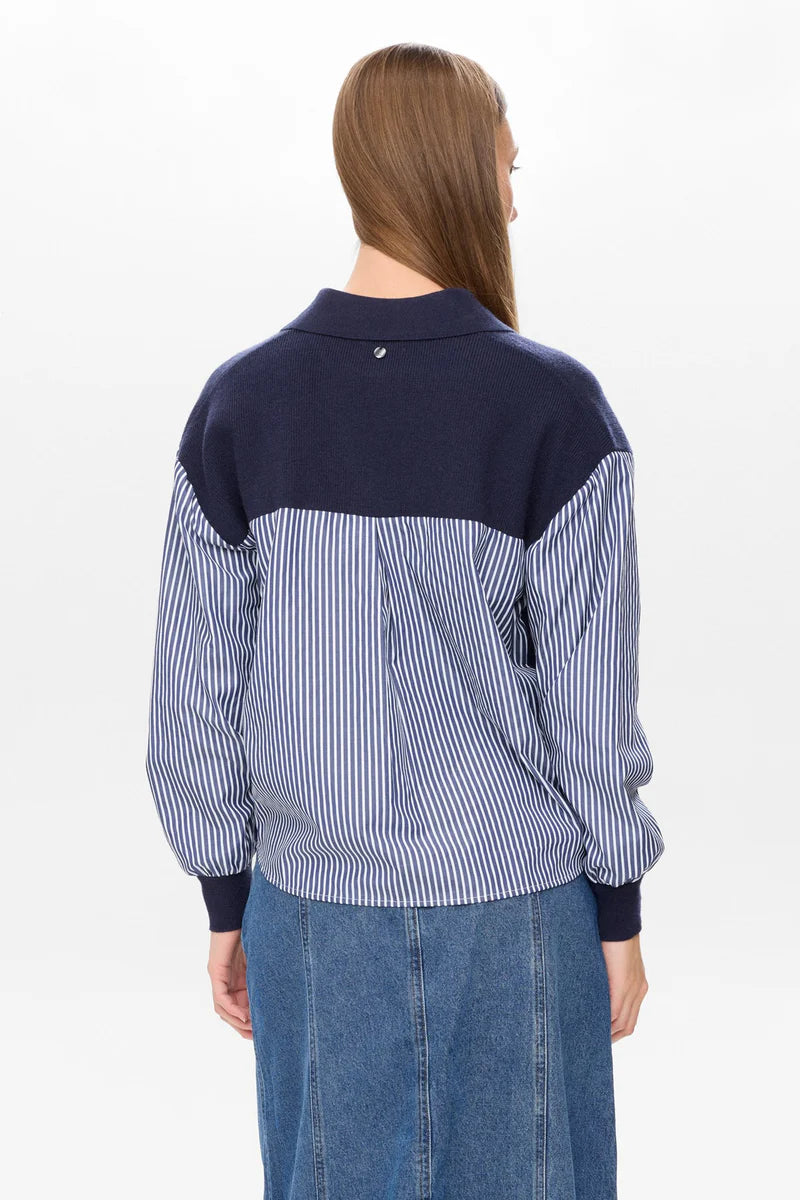 Numph Ladies NuMarsy Pullover In Dark Sapphire