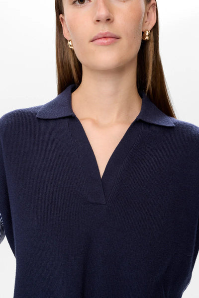 Numph Ladies NuMarsy Pullover In Dark Sapphire