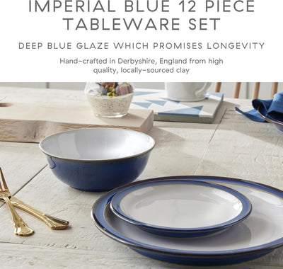 Denby Imperial Blue 12 Piece Tableware Set