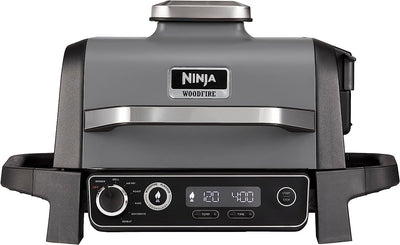 Ninja Woodfire Electric BBQ Grill and Smoker - Black/Grey OG701UK
