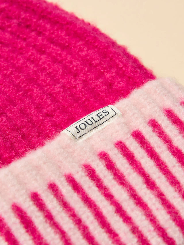 Joules Kids Kids Wanderer Bright Pink Beanie Hat
