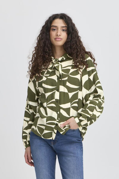 Ichi Women’s IHlisadora Shirt - Wavy Graphic