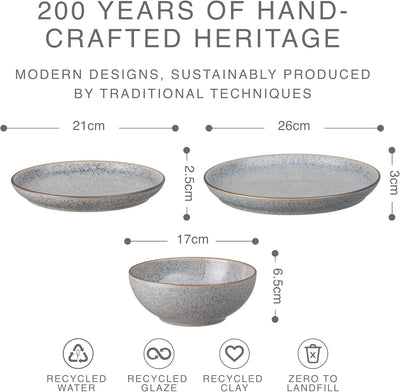 Denby Studio Grey 12 Piece Dinner Set