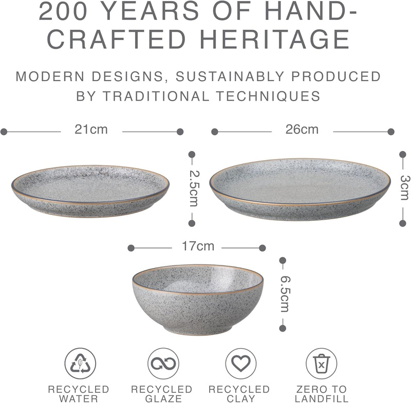 Denby Studio Grey 12 Piece Dinner Set