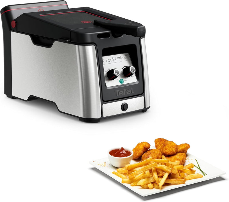 Tefal Clear Duo 3.5L Fryer, Less Smoke and Odor XL Anti-Fog Viewing Window FR600D10