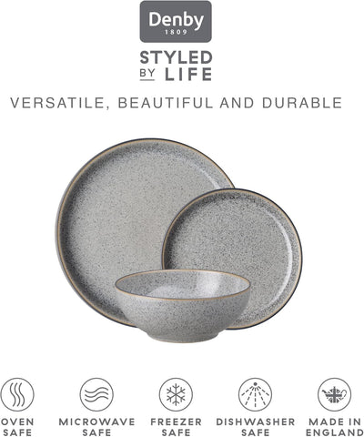 Denby Studio Grey 12 Piece Dinner Set