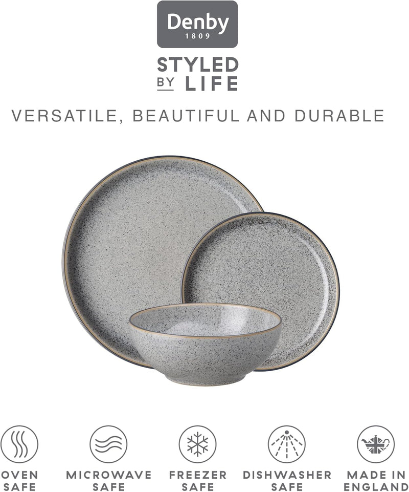 Denby Studio Grey 12 Piece Dinner Set