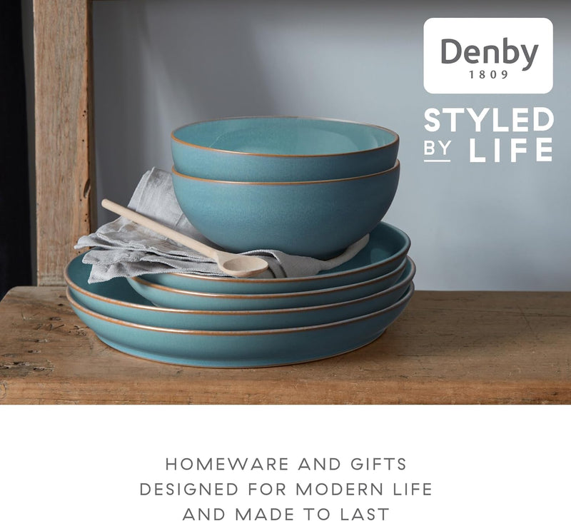 Denby Azure Coupe 12 Piece Tableware Set