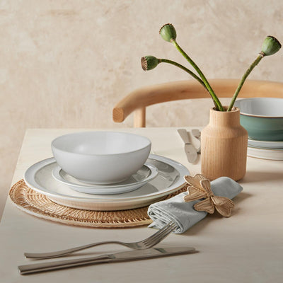 Denby Cotton White 12 Piece Tableware Set