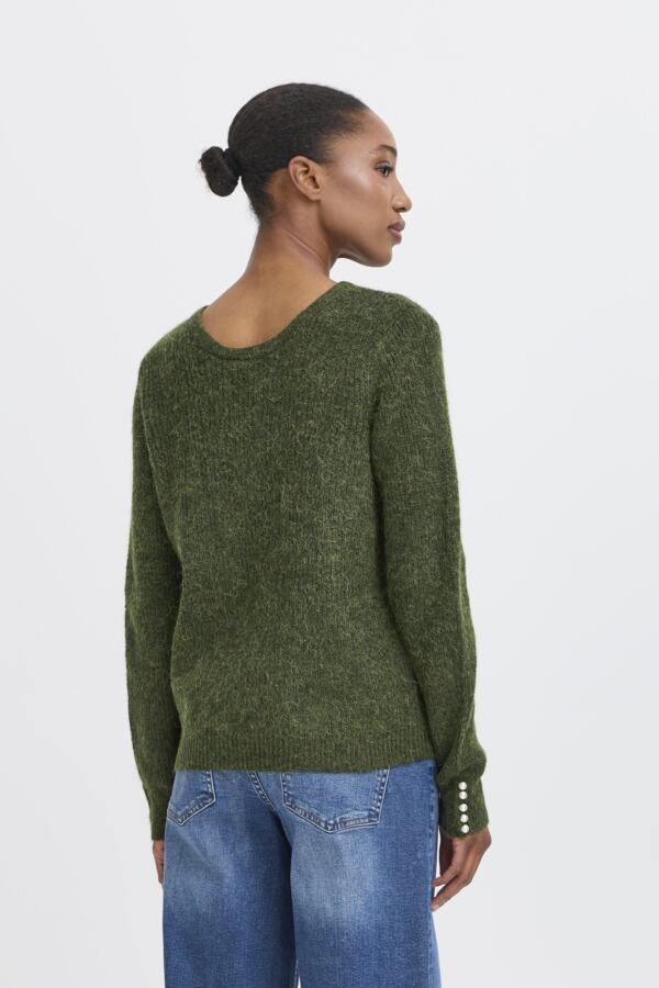 Ichi Women’s IHKAMARA Jumper in Rifle Green