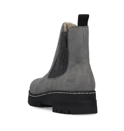 Rieker Ladies Grey Chelsea Boot Style Ankle Boot - 73892-42