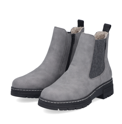 Rieker Ladies Grey Chelsea Boot Style Ankle Boot - 73892-42