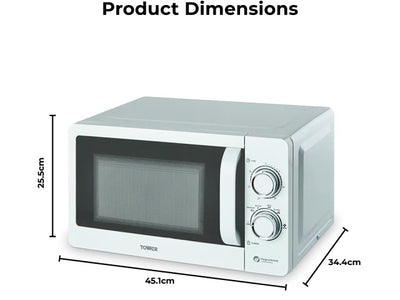 Tower Manual Microwave White 800W 20L T24042WHT