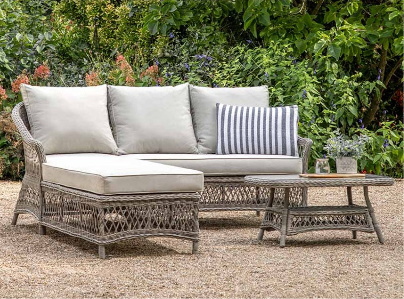 Menton Chaise Set Stone