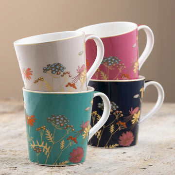 Aynsley Golden Meadow Set of 4 Mugs