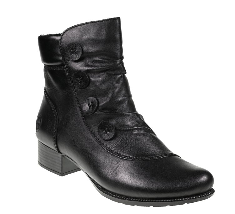Rieker Ladies Ankle Boots 78659-00 in black