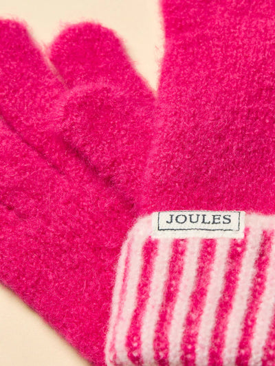 Joules Wanderer Bright Pink Gloves in Bright Pink