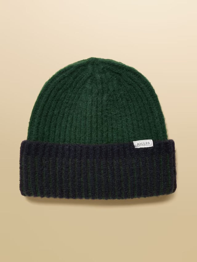 Joules Kids Wanderer Green Beanie Hat