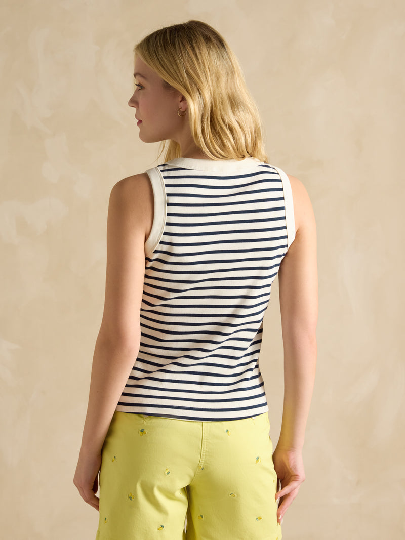 Joules Women’s Harbour Vest in Creme Navy