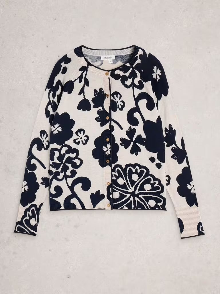 White Stuff Women’s Lulu Printed Cardi in NAT MLT