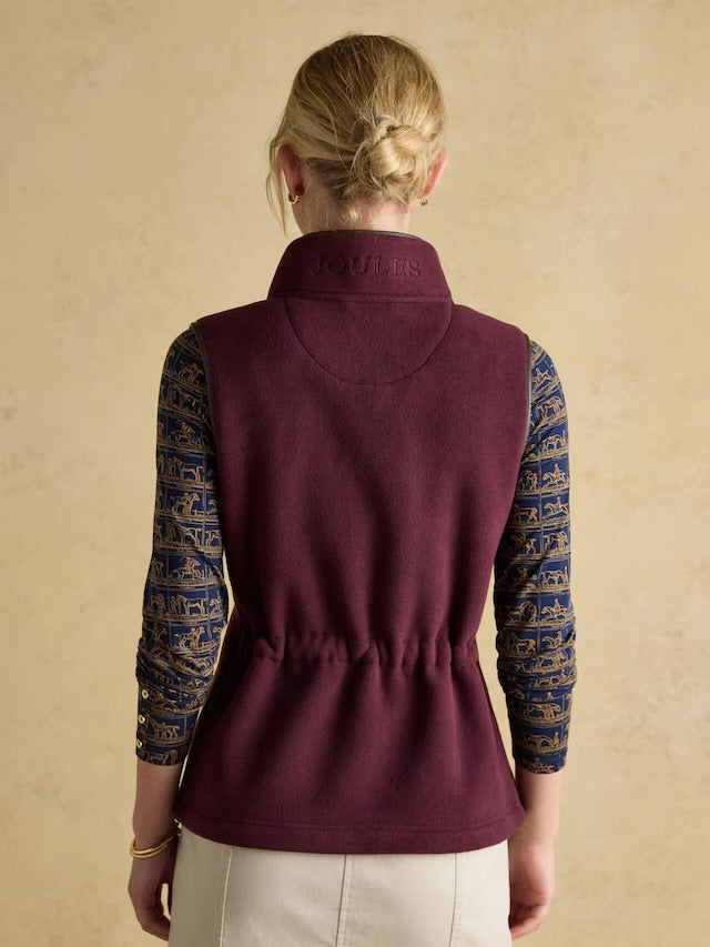 Joules Women’s Heritage Fleece Gilet - Red