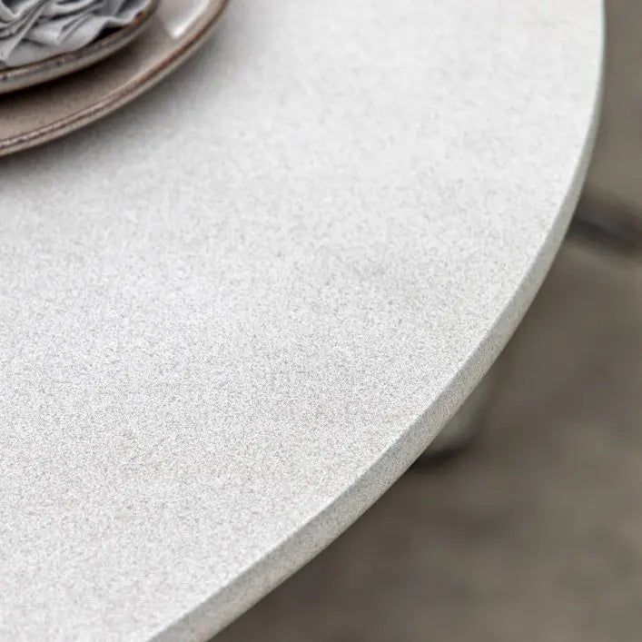 Hvar Concrete 6 Seater Round Dining Set