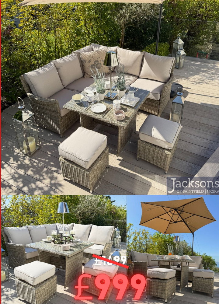 Hartman Westbury Luxury Corner Sofa Dining Set With Footstools