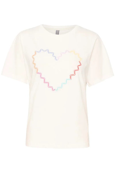 CULTURE CUamora Heart T-Shirt - Spring Gardenia